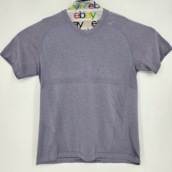 lululemon athletica Other - Lululemon Shirt Mens Large Performance Tee‎ Activewear Gym Lavender Vent Tech